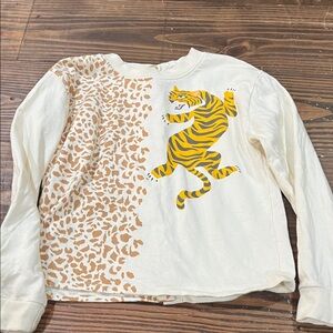 Finding Foxtale Kids Cream Tiger Print Shirt